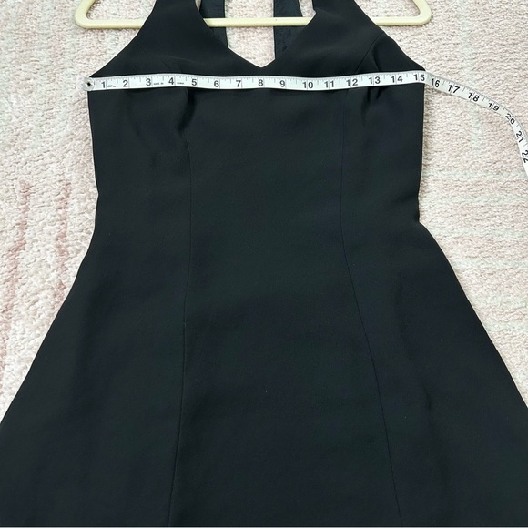 Vintage 90's Laundry By Shelli Segal Black Mini Dress Keyhole Back LBD Size 2 - Picture 7 of 11